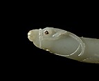 Crutch Handle (zafar takiya), Jade, carved and inlaid with diamonds and agate